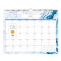 Bulletin Boards | Blue Sky BLS147010 15 in. x 12 in. 12-Month (Jul 2025-Jun 2026) Gemma Academic Wall Calendar - White/Blue Sheets image number 1