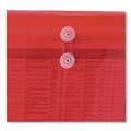 File Folders | Smead 89527 9.75 x 11.63 Open-Side (Horizontal) Poly String and Button Interoffice Envelopes - Transparent Red (5/Pack) image number 1