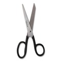 Clearance Center | Westcott 19018 8 in. Long 3.75 in. Cut Length Straight Black Handle Kleencut Stainless Steel Shears image number 1