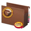 File Folders | Smead 73795 7 in. Expansion Heavy-Duty Redrope End Tab Tuff Pockets - Letter, Redrope (5/Box) image number 1