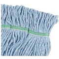  | Boardwalk BWK502BLCT 5 in. Headband Super Loop Cotton/Synthetic Fiber Wet Mop Head - Medium , Blue (12/Carton) image number 1
