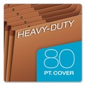 File Folders | Pendaflex R217AHD Heavy-Duty 1/3-Cut Tabs Open-Top 21-Section Expanding Stadium File - Letter Size/Redrope image number 2