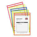 Sheet Protectors | C-Line 43920 75 in. 9 x 12 Stitched Shop Ticket Holders - Neon/Assorted 5 Colors (10/Pack) image number 1