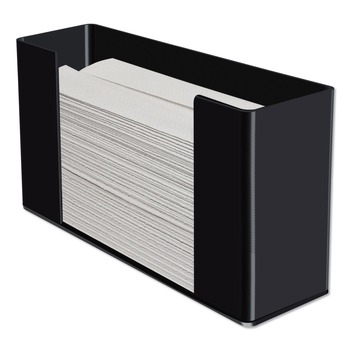 PAPER TOWEL HOLDERS | Kantek AH190B 12.5 in. x 4.4 in. x 7 in. MultiFold Paper Towel Dispenser - Black
