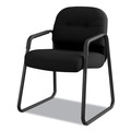 Office Chairs | HON H2093.CU10.T 23.25 in. x 28 in. x 36 in. Pillow-Soft 2090 Series Fabric Upholstery Guest Arm Chair - Black image number 2