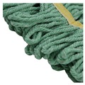  | Boardwalk BWK501GN Super Loop Head Cotton/Synthetic Fiber Mop Head - Small, Green (12/Carton) image number 4
