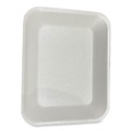Food Trays, Containers, and Lids | GEN 8PWH 10.8 in. x 8.82 in. x 1.5 in. #8P Meat Trays - White (200/Carton) image number 1