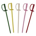 Cutlery | AmerCareRoyal RPP RP147 3.25 in. Plastic Sword Picks - Assorted Colors (10000/Carton) image number 0