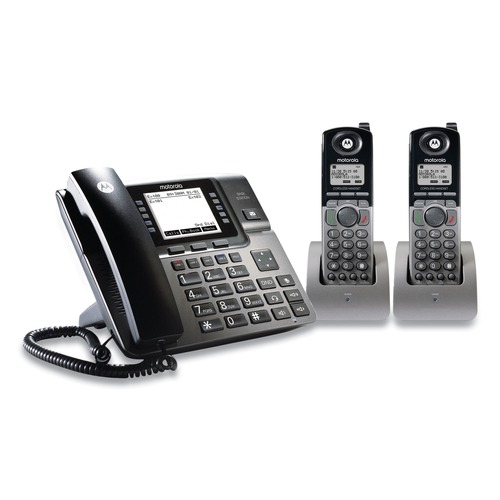 Office Electronics & Batteries | Motorola ML1002H 4-Line Phone System Bundle with 2 Additional Cordless Handsets image number 0