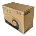 Cutlery | Boardwalk BWK4KITWHPS 4-Piece Mediumweight Polystyrene Cutlery Kit - White (250/Carton) image number 3