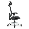 Office Chairs | Alera ALEMV41BME18 17.24 in. to 20.98 in. Seat Height Support Up to 275 lbs. Minerva Ergonomic Mesh Swivel Task Chair - Black Seat/Back, Silver Base image number 1