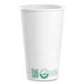 Cups and Lids | SOLO 316PLA-PLANET 16 oz Compostable Paper Hot Cups - White/Green (1000/Carton) image number 1