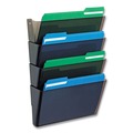 Desktop Organizers | Deflecto 73402 DocuPocket 13 in. x 4 in. 4 Sections Letter Size Stackable Four-Pocket Wall File - Smoke image number 6