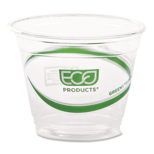 Labor Day Sale | Eco-Products EP-CC9S-GS 9 oz. GreenStripe Renewable and Compostable Cold Cups - Clear (1000/Carton) image number 0