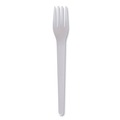  | Eco-Products EP-S012 6 in. Plantware Compostable Cutlery Fork - Pearl White (1000/Carton) image number 0