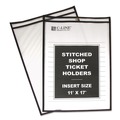 Back to School Sale | C-Line 46117 Super Heavy-Duty Top Load 11 in. x 17 in. Insert Stitched Shop Ticket Holders - Clear Front, Black Border (25/Box) image number 1