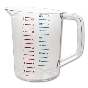 Rubbermaid Commercial FG321700CLR 2 qt. Bouncer Measuring Cup - Clear