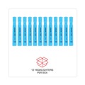 Highlighters | Universal UNV08864 Fluorescent Ink Chisel Tip Desk Highlighters - Blue (1 Dozen) image number 6