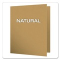 File Folders | Oxford 78542 Earthwise by Oxford 11 in. x 8.5 in. 100-Sheet Capacity 100 Percent Recycled Paper Twin-Pocket Portfolio - Natural (25/Box) image number 3