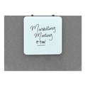 White Boards | U Brands 3690U00-01 12 x 12 Cubicle Glass Dry Erase Board - White Surface image number 2