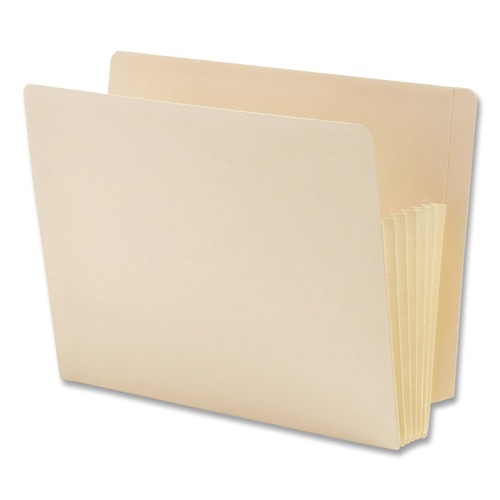File Folders | Smead 75160 5.25 in. Expansion Letter Size End Tab TUFF Pockets - Manila (10/Box) image number 0