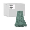  | Boardwalk BWK502GNNB Premium Standard Cotton/Rayon Fiber Mop Head - Medium, Green (12/Carton) image number 0
