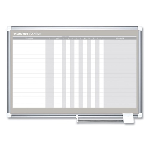 White Boards | MasterVision GA01110830 36 in. x 24 in. In-Out Magnetic Dry Erase Board - Silver Frame image number 0