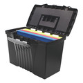 File Folders | Storex 61510U01C 14.5 in. x 10.5 in. x 12 in. Portable Letter/Legal Filebox with Organizer Lid - Black image number 6