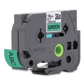 Labels | Brother P-Touch TZE741 0.7 in. x 26.2 ft. TZe Standard Adhesive Laminated Labeling Tape - Black on Green image number 1