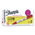 Permanent Markers | Sharpie 2107613 Medium Bullet Tip Permanent Paint Marker - Red (1 Dozen) image number 1