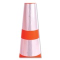 Floor Signs & Safety Signs | Tatco 35500 10.75 in. x 10.75 in. x 28 in. Traffic Cone - Orange/Silver/Black image number 1