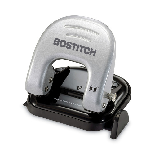 Staple Punches | PaperPro 2310 20-Sheet EZ Squeeze 2-Hole Punch - Black/Silver image number 0