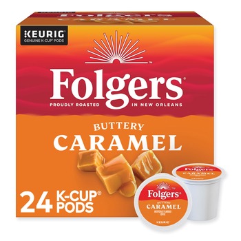 Folgers 6680 Buttery Caramel Coffee K-Cups (24/Box)