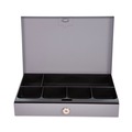 Retail Store Supplies | CONTROLTEK 500126 11.5 in. x 8.2 in. x 2.2 in. 6 Compartments Heavy Duty Low Profile Cash Box - Gray image number 2