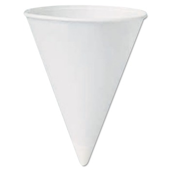 SOLO SCC4BRCT 4 oz Paper Cone Water Cups - White (1/Carton)