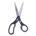 Arts & Crafts Supplies | Westcott 15585 8 in. Long 3.25 in. Cut Length KleenEarth Basic Plastic Handle Scissors - Straight Black Handle (3/Pack) image number 1
