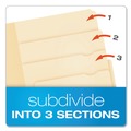 File Folders | Pendaflex 10770 0.75 in. Expansion Divide It Up Letter Size File Folder - Manila (24/Pack) image number 1