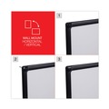 White Boards | Universal UNV43630 24 in. x 18 in. Design Series Deluxe Dry Erase Board - White Surface, Black Anodized Aluminum Frame image number 5