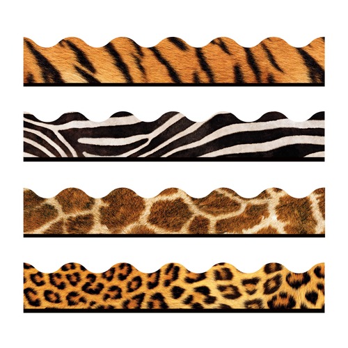 Linen and Table Accessories | TREND T92917 2.25 in. x 156 ft. Animal Prints Terrific Trimmers Print Board Trim - Assorted Colors/Designs image number 0