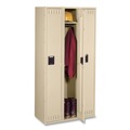 Office Filing Cabinets & Shelves | Tennsco STS-121872-C-SND 36 in. x 18 in. x 72 in. Three Lockers with Hat Shelves and Coat Rods Single-Tier Locker - Sand image number 1