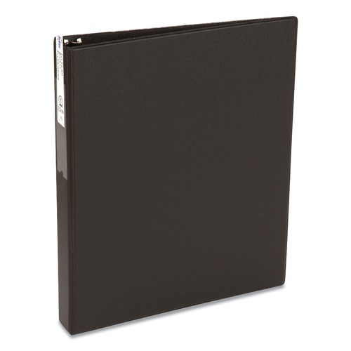 Binders | Avery 04301 1 in. Capacity 11 x 8.5 Economy Non-View Binder with 3 Round Rings - Black image number 0