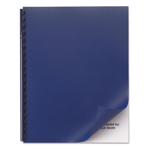 Sheet Protectors | GBC 2514494P 11 in. x 8.5 in. Unpunched Opaque Plastic Presentation Covers for Binding Systems - Navy (50/Pack) image number 0