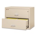 Office Filing Cabinets & Shelves | FireKing 2-3822-CPA 2 Legal/Letter-Size File Drawers 37.5 in. x 22.13 in. x 27.75 in. Insulated Lateral File - Parchment image number 3