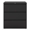 Office Filing Cabinets & Shelves | Alera 25489 36 in. x 18.63 in. x 40.25 in. 3 Legal/Letter/A4/A5 Size Lateral File Drawers - Black image number 0