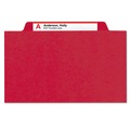 File Folders | Smead 19031 Six SafeSHIELD Fasteners 2 Dividers Legal Size Six-Section Pressboard Top Tab Classification Folders - Bright Red (10/Box) image number 2