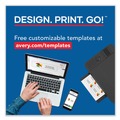 Labels | Avery 05371 2 in. x 3.5 in. Printable Microperforated Business Cards with Sure Feed Technology for Laser Printers - White (250 Cards, 10/Sheet, 25 Sheets/Pack) image number 4