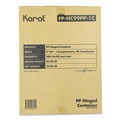 Food Trays, Containers, and Lids | Karat FP-HC99PP-1C Polypropylene Plastic Hinged Container 9.35 x 9.22 x 3.17 Clear Plastic 50/Pack 4 Packs/Carton image number 6
