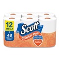 Toilet Paper | Scott 54245 ComfortPlus 1-Ply Septic Safe Mega Roll Toilet Paper - White (24/Carton) image number 0