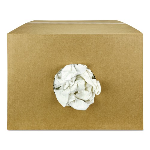 Cleaning Cloths | HOSPECO 33325 Sweatshirt Rags Unscented White (8/lb, 25 lb/Carton) image number 0