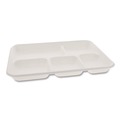 Food Trays, Containers, and Lids | Pactiv Corp. MC58000SBB Compostable Fiber Blend School Lunch Tray, 10 x 8 x 1, White, 240/Carton image number 4